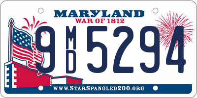 MD license plate 9MD5294