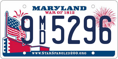 MD license plate 9MD5296