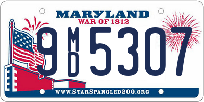 MD license plate 9MD5307