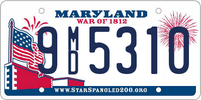 MD license plate 9MD5310