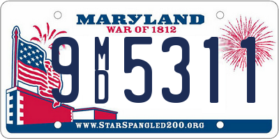 MD license plate 9MD5311