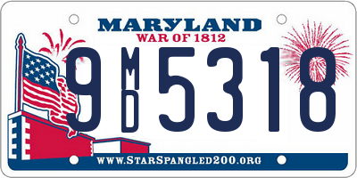 MD license plate 9MD5318