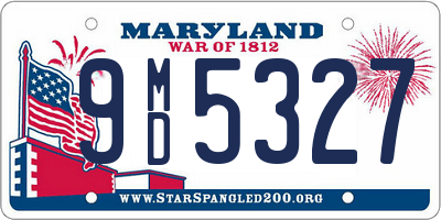 MD license plate 9MD5327