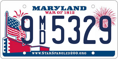 MD license plate 9MD5329