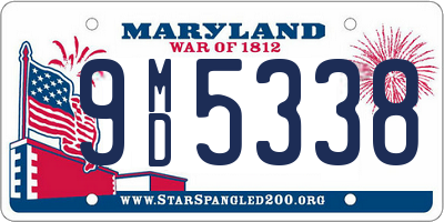 MD license plate 9MD5338