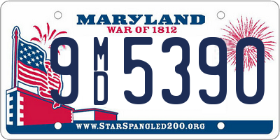 MD license plate 9MD5390