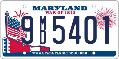 MD license plate 9MD5401