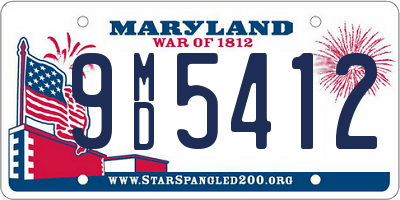 MD license plate 9MD5412