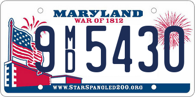 MD license plate 9MD5430