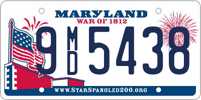 MD license plate 9MD5438