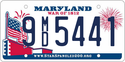 MD license plate 9MD5441