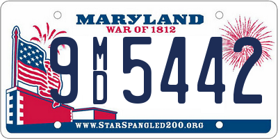 MD license plate 9MD5442