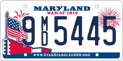 MD license plate 9MD5445