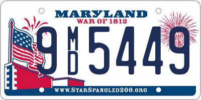 MD license plate 9MD5449