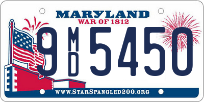 MD license plate 9MD5450