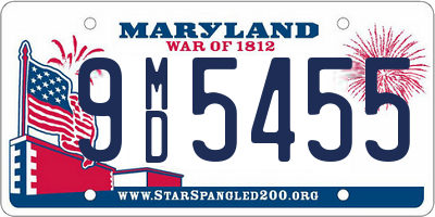 MD license plate 9MD5455