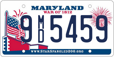 MD license plate 9MD5459