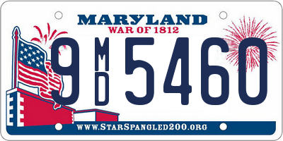 MD license plate 9MD5460