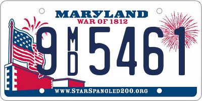 MD license plate 9MD5461