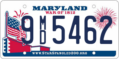 MD license plate 9MD5462