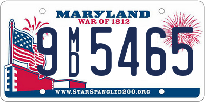 MD license plate 9MD5465