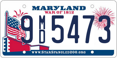 MD license plate 9MD5473