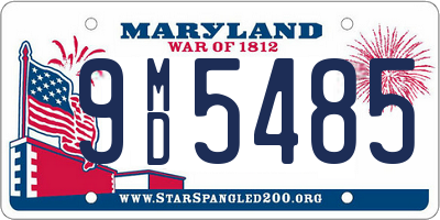 MD license plate 9MD5485