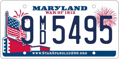 MD license plate 9MD5495