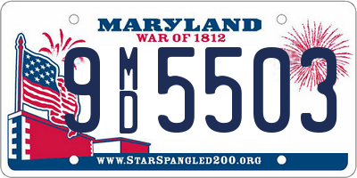 MD license plate 9MD5503