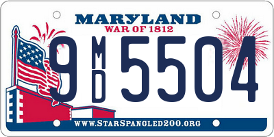 MD license plate 9MD5504