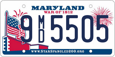 MD license plate 9MD5505