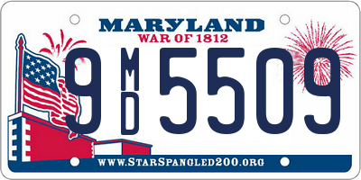 MD license plate 9MD5509