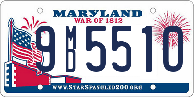 MD license plate 9MD5510