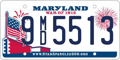 MD license plate 9MD5513