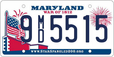 MD license plate 9MD5515