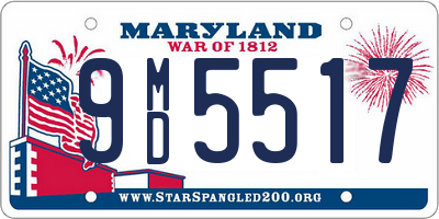 MD license plate 9MD5517