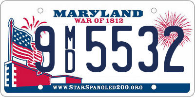 MD license plate 9MD5532