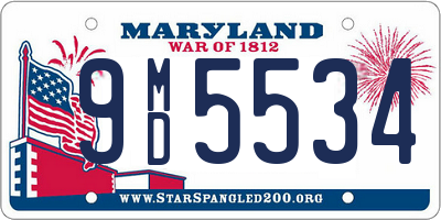 MD license plate 9MD5534