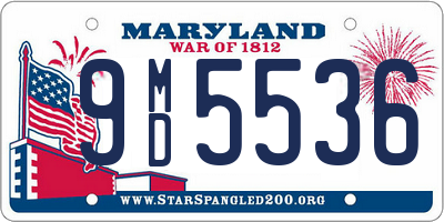 MD license plate 9MD5536