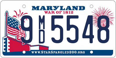 MD license plate 9MD5548