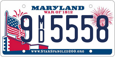 MD license plate 9MD5558