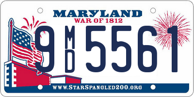 MD license plate 9MD5561