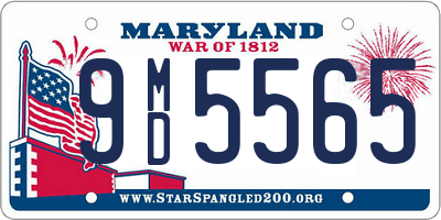 MD license plate 9MD5565