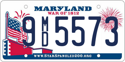 MD license plate 9MD5573