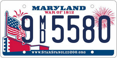 MD license plate 9MD5580