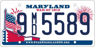 MD license plate 9MD5589