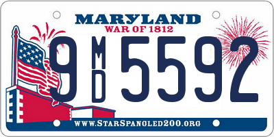 MD license plate 9MD5592