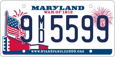 MD license plate 9MD5599