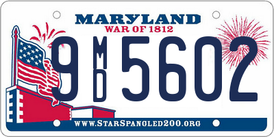 MD license plate 9MD5602