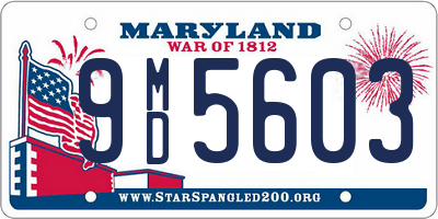 MD license plate 9MD5603